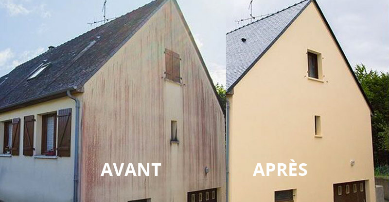 Nettoyage et démoussage façade - MS TOITURE 64 dans les Pyrénées-Atlantiques (64) : nettoyage pavé, dallage, muret et terrasse. Ravalement peinture façade, boiserie, ferronnerie ...